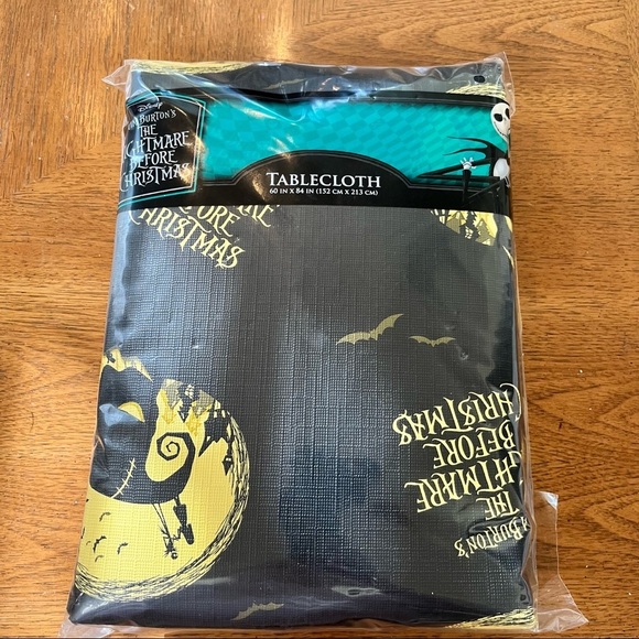 Disney Other - NWT disneys Tim burtons the nightmare before Christmas vinyl tablecloth